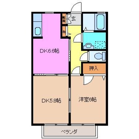 久居駅 徒歩18分 2階の物件間取画像